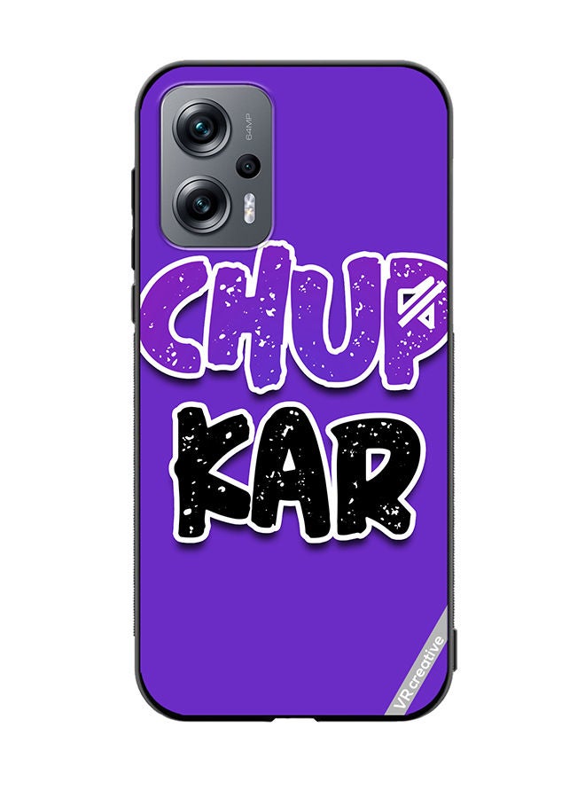Protective Case Cover For Xiaomi Redmi K50i Chup Karo Hindi Quote Design Multicolour