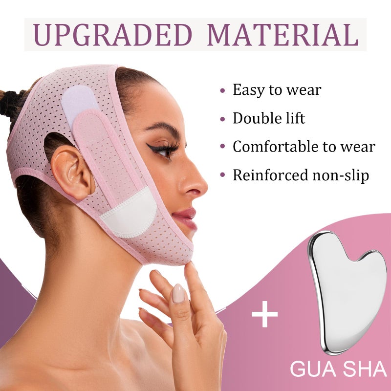 Edcbmb V Line Mask Chin Strap V Shaped Face Belt for Sleeping Jaw Exerciser for Women - Image 2