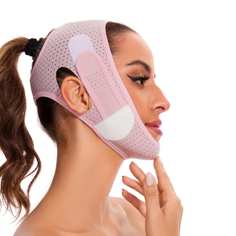 Edcbmb V Line Mask Chin Strap V Shaped Face Belt for Sleeping Jaw Exerciser for Women - Image 4
