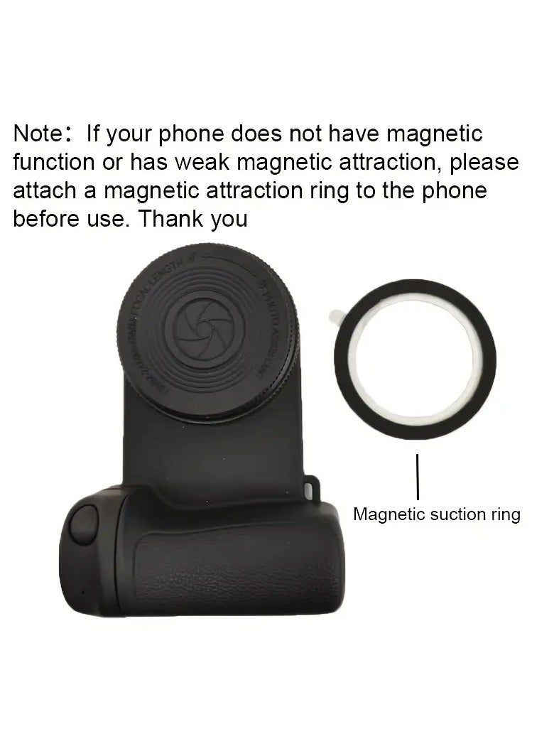 Mobile Photography Fill Light with Magnetic Absorption, Anti-Shake Grip, and Ergonomic Design - Durable ABS Material Camera Accessory for Live Streaming and Selfies - Image 4