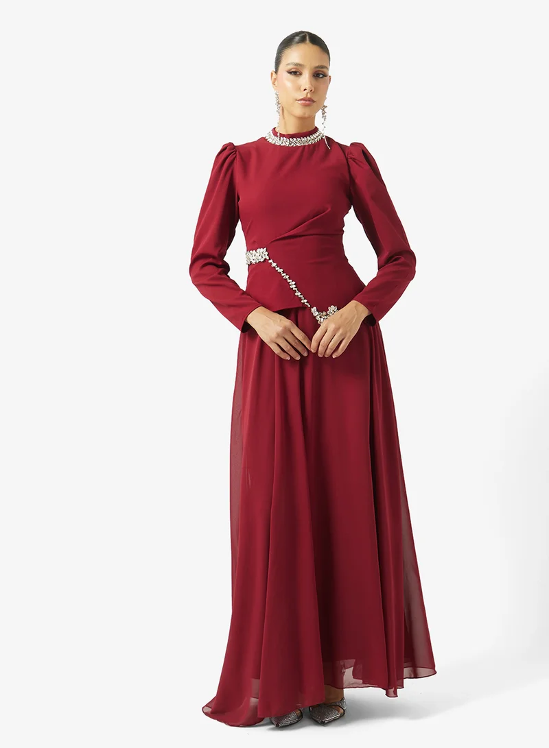 خزانة Mock Peplum Dress