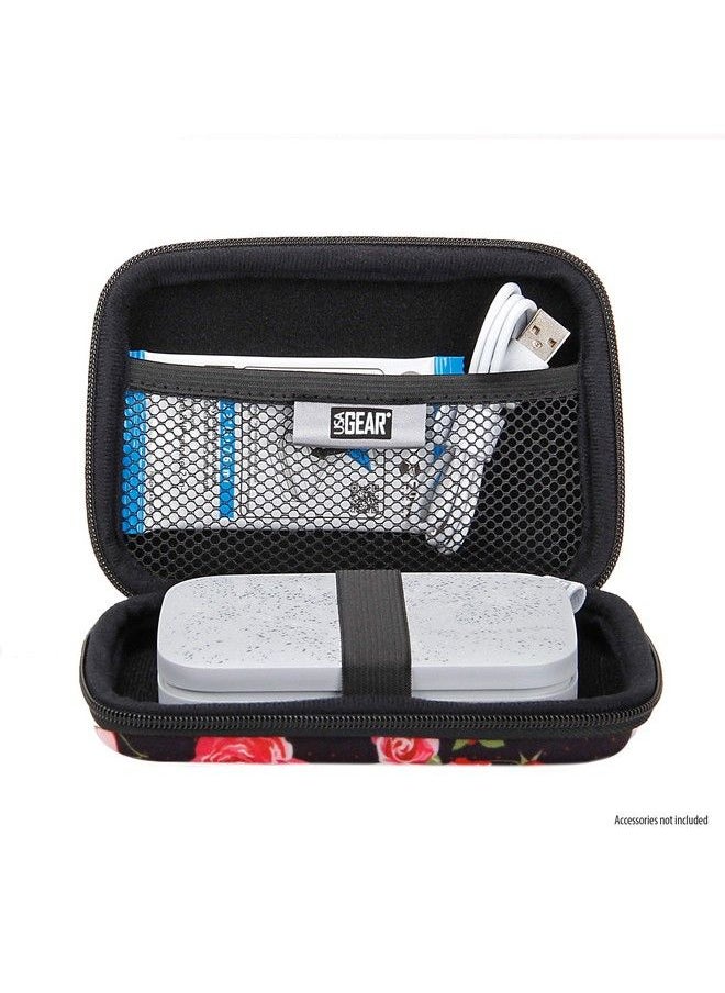 USA Gear Hard Shell Portable Printer Case With Scratchresistant Interior Security Strap And Wrist Strap Compatible With Hp Sprocket Fujifilm Instax Mini 11 Canon Ivy Kodak & More Floral  - Image 4