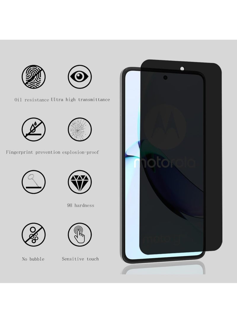 general Privacy Screen Protector Compatible with Motorola G84 5G, 2 Pack HD 9H Hardness Anti-Scratch & Anti-Spy Tempered Glass, Anti-Fingerprint & High Sensitivity for Moto G84 5G - Image 2