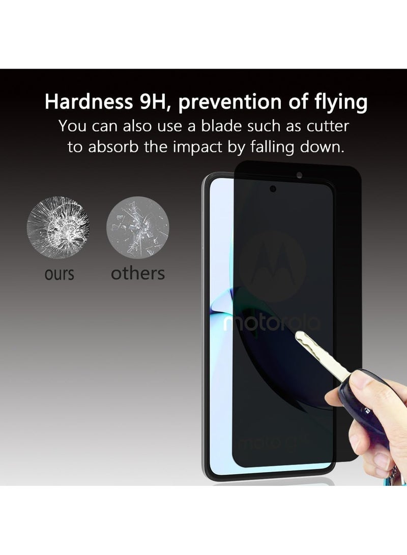 general Privacy Screen Protector Compatible with Motorola G84 5G, 2 Pack HD 9H Hardness Anti-Scratch & Anti-Spy Tempered Glass, Anti-Fingerprint & High Sensitivity for Moto G84 5G - Image 3