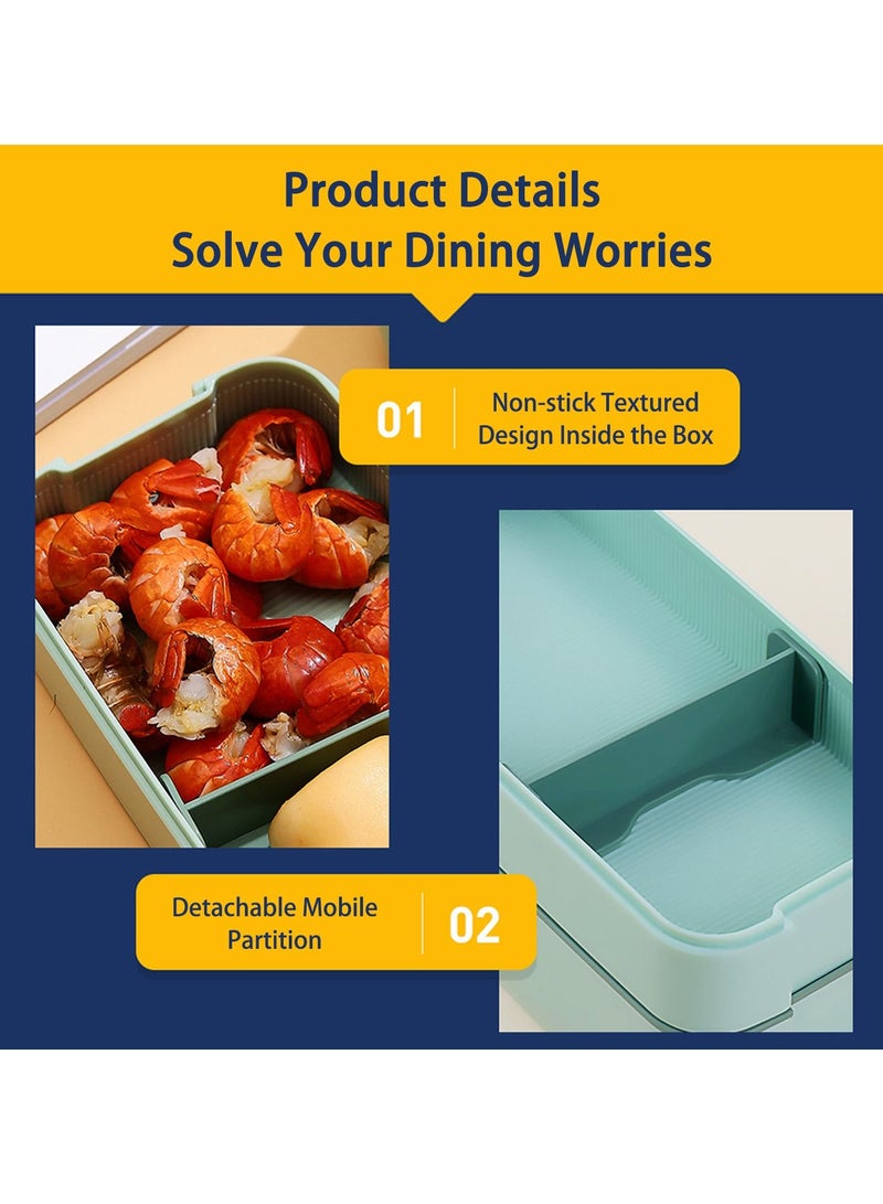 Y&D 17-Piece Bento Lunch Box for Kids and Adults with Spoon-Fork Meal Prep Containers Microwave-Safe Food Storage Salad Container Sandwich Snack Packing - Image 5