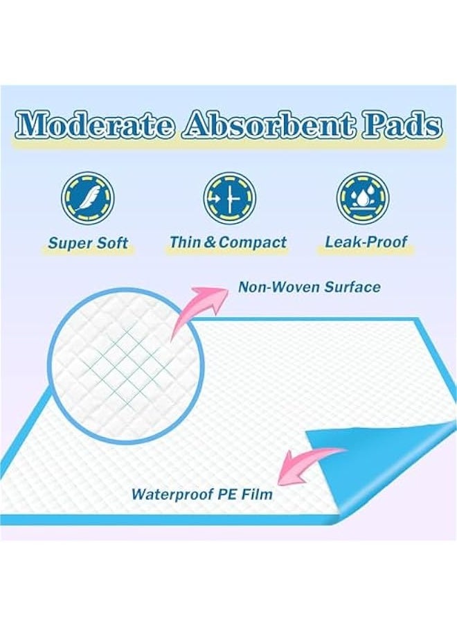 TRASSLE 100 Pack Disposable Changing Pads, Disposable Bed Pads, Waterproof Diaper Changing Pad, Leak-Proof Underpads, Large Diaper Pad Changing Mat Disposable Baby Underpads, Ultra Absorbent  - Image 4