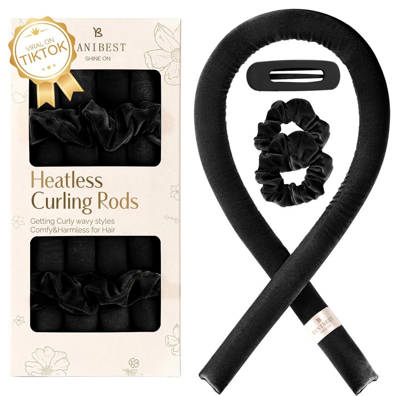 Yanibest Heatless Hair Curler to Sleep in Overnight curl headband No Heat Hair Curler Set with Hair Clip Scrunchies for Styling