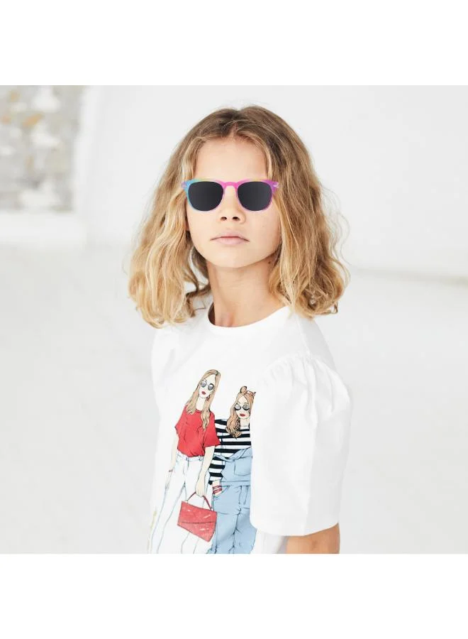 Lee Cooper  Polarized Sunglasses Rainbow Colorful Frame Grey Mirror Lens 41mm  - LCK115C01  | Best Price UAE