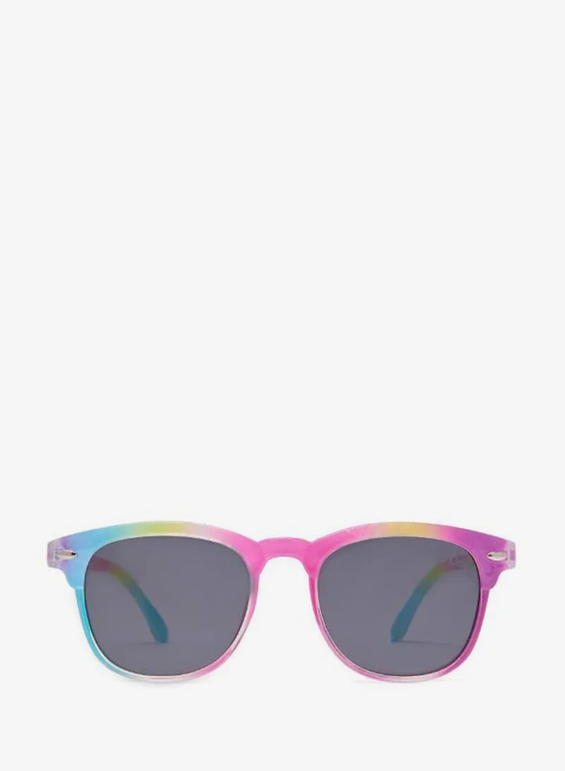 Lee Cooper Polarized Sunglasses Rainbow Colorful Frame Grey Mirror Lens 41mm  - LCK115C01