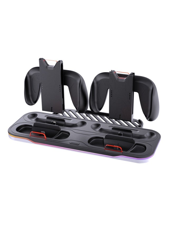 epicarma All-in-One Charging Dock Station for Nintendo Switch 2, Switch OLED & Switch, Controller Charging Station with Joy-Con Charger, RGB Lighting, Storage Stand, Multi-Function Charging Dock for Controllers & Gaming Accessories - Image 5