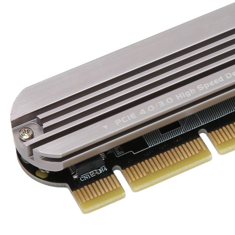 M.2 NVMe SSD to PCIe Adapter 2280 2260 2242 2230 - PCIe 4.0 X16 Expansion Card with Aluminium Alloy Case for Desktop Chassis - Image 1
