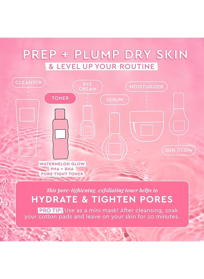 GLOW RECIPE Watermelon Glow PHA + BHA Pore-Tight Toner - Face Toner -  Pore Minimizer & Gentle Facial Exfoliator for Tightening, Hydrating & Exfoliating - Glycerin, Watermelon & Cactus Water, 150ml  - Image 4