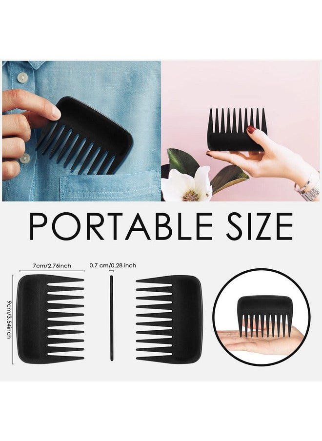 Perthlin 6 Piecess Palm Combs Pocket Mini Brush Palm Hair Brush Wide Tooth Detangling Combs Pocket Travel Combs For Men Women Curly Hair  - Image 2