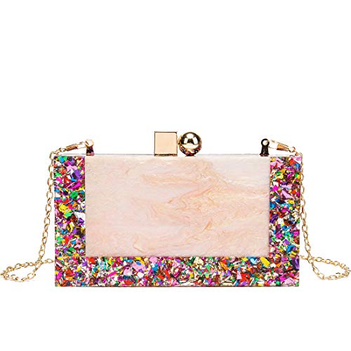 LETODE New acrylic contrast color stitching clutch for Women Wedding Party Clutch bag (5240-color) - Image 1