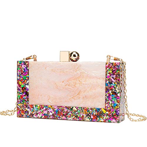 LETODE New acrylic contrast color stitching clutch for Women Wedding Party Clutch bag (5240-color) - Image 2