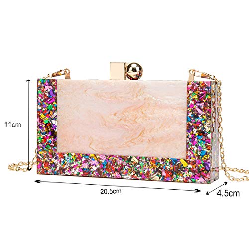 LETODE New acrylic contrast color stitching clutch for Women Wedding Party Clutch bag (5240-color) - Image 5