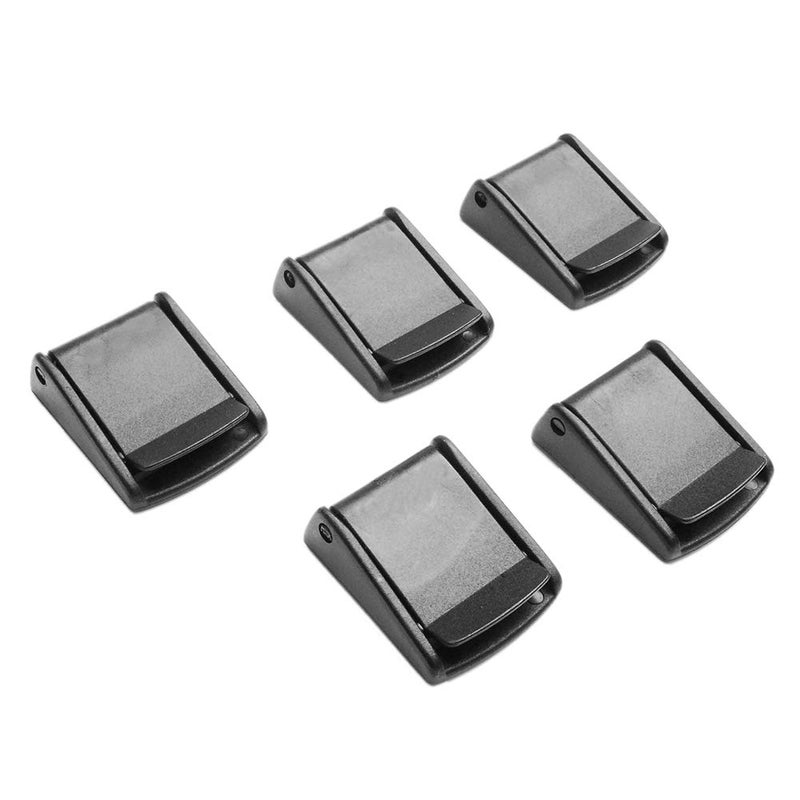 CooBigo CooBigo 5pcs 1 255mm Webbing Cam Buckles Plastic Black Toggle Clip Backpack Straps