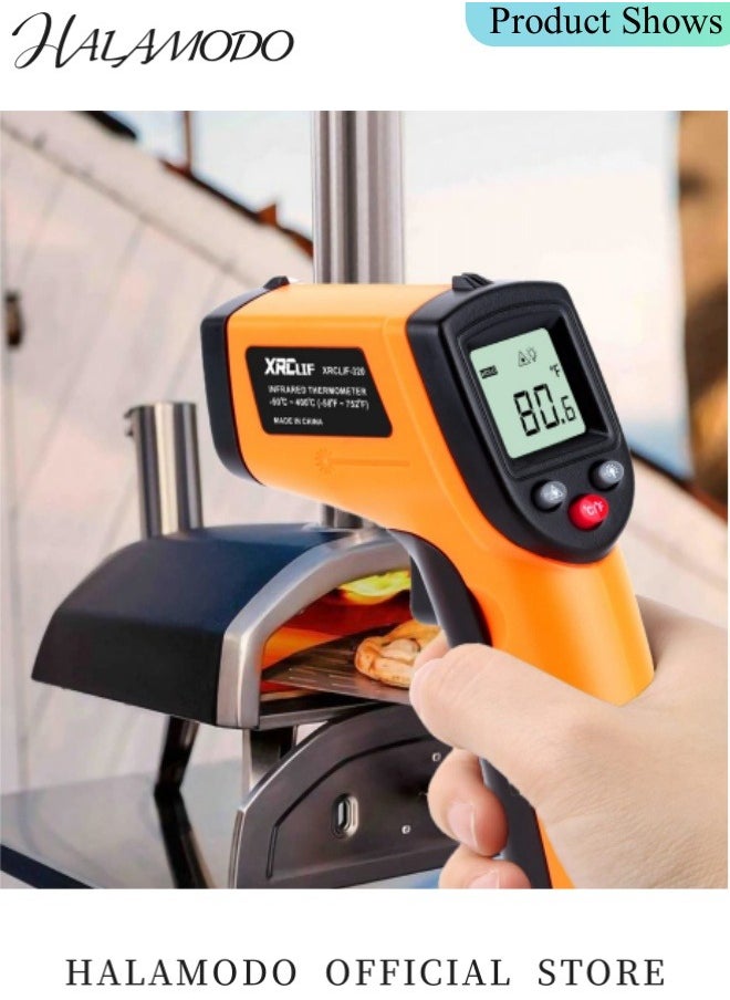 Kitchen Infrared Thermometer, -50°C to 380°C(-58°F to 716°F) Digital Laser Infrared Thermometer Gun Instant-read Handheld Thermometer
