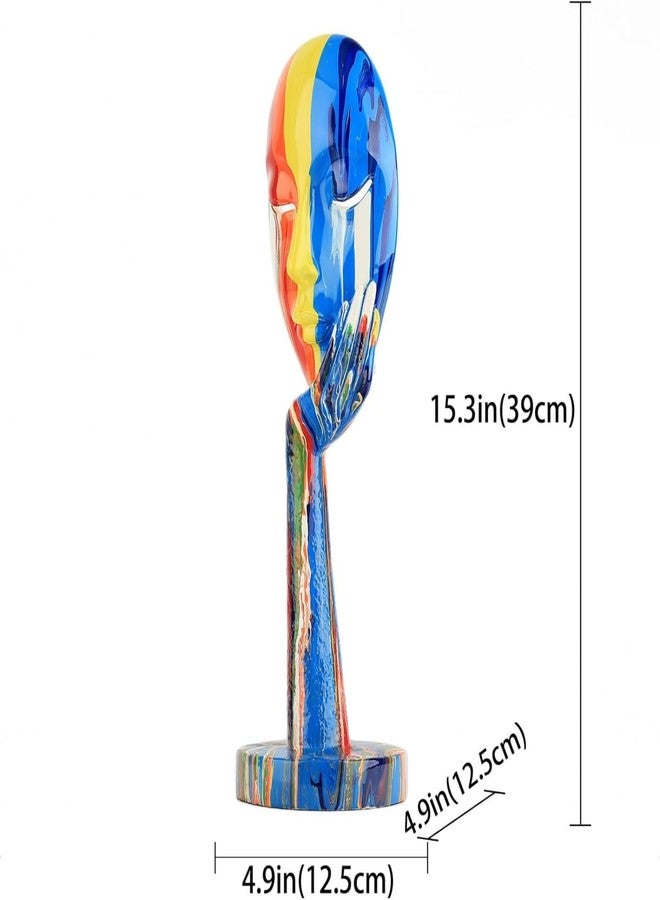 suruim Luxury Colorful Feminine Decor Modern Sculptures Thinker Statue Abstract Art Home Decor Decorative Living Room Contemporary Center Table Shelf Decor (Large 15.3x4.9x4.9in) - Image 4