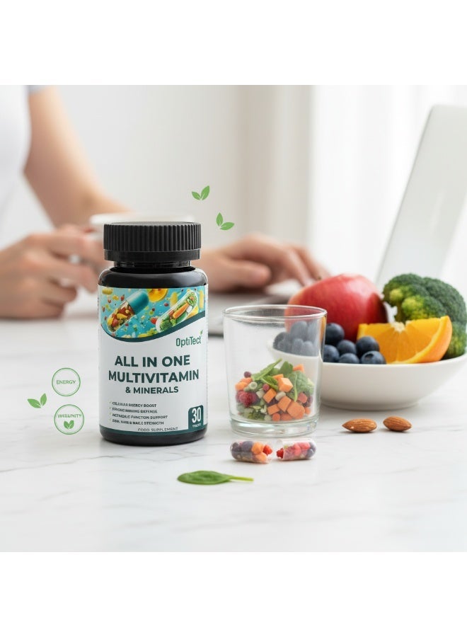 OptiTect All-in-One Multivitamin & Minerals Tablets – Daily Nutritional Supplement for Adults – 30 Tablets - Image 3