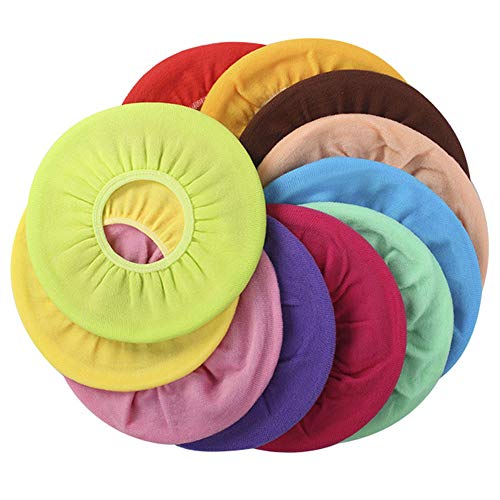 Teensery 5 Pcs Bathroom Comfortable Warmer Stretchable Toilet Seat Covers for Most Round and Elongated Toilet Seats (Random Color) - Image 1