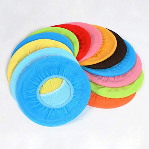 Teensery 5 Pcs Bathroom Comfortable Warmer Stretchable Toilet Seat Covers for Most Round and Elongated Toilet Seats (Random Color) - Image 2