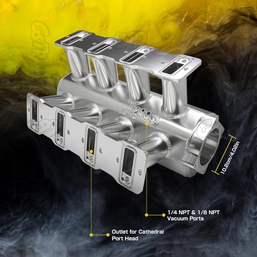 GSTP For LS LS1 LS2 LS6 Intake Manifold with Cathedral Port Compatible with Chevy 4.8 5.3 5.7 6.0 L (102MM Silver) - Image 5