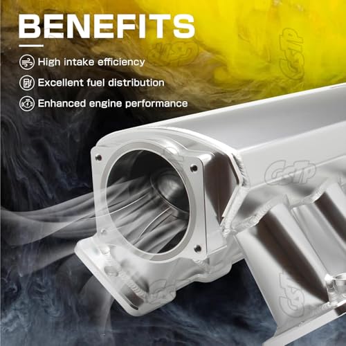 GSTP For LS LS1 LS2 LS6 Intake Manifold with Cathedral Port Compatible with Chevy 4.8 5.3 5.7 6.0 L (102MM Silver) - Image 4