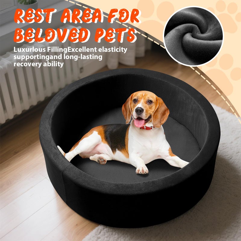 COZYTRAUM Pet Beds, 27.5 Inch Round Foam Sof Dog Bedsï¼ŒSuitable for Small Dog & Cat Play in The Ball Pitï¼ŒBlack - Ideal for Puppies and Kittensï¼ˆBalls Not Includedï¼‰... - Image 4