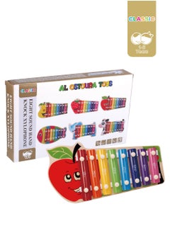 al ostoura toys Eight Sound Hand Knock Xylophone Wooden Kids Educational Toy Gift  - Image 1