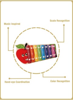 al ostoura toys Eight Sound Hand Knock Xylophone Wooden Kids Educational Toy Gift  - Image 4
