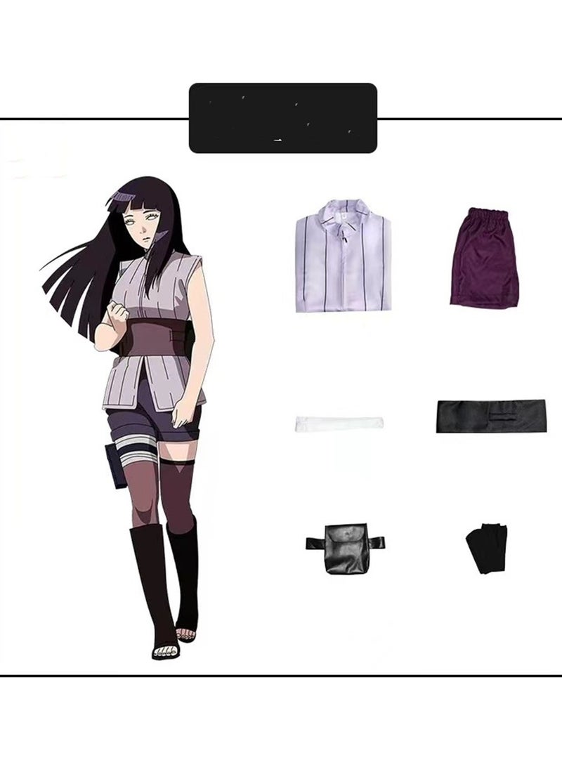 Naruto cos costume Hyuga Hinata cosplay performance costume Stage Dress Up Costume - Image 3