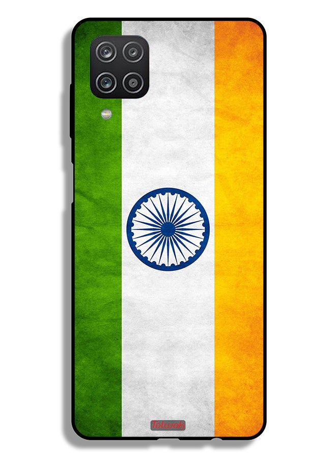 Tolwak Samsung Galaxy A12 Protective Case Cover Luminous Indian Flag - Image 1