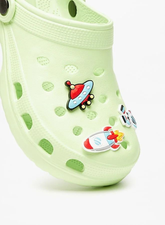 Flora Bella By Shoexpress Girls Space Accent Detail Slip-On Clogs