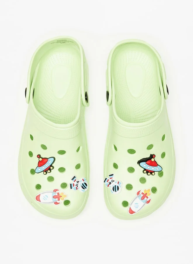 Flora Bella By Shoexpress Girls Space Accent Detail Slip-On Clogs