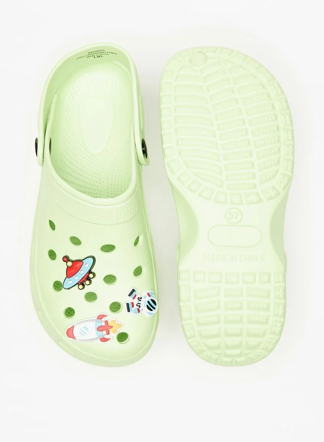 Flora Bella By Shoexpress Girls Space Accent Detail Slip-On Clogs