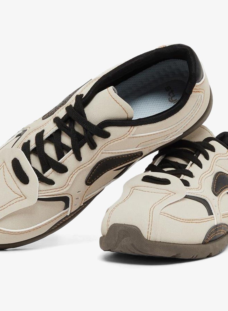 Styli Active Panelled Tritone Lace-Up Sneakers - Image 3