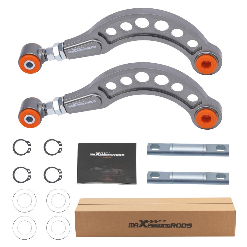 ذراع كامبر قابلة للتعديل من maXpeedingrods لهوندا سيفيك 20062015 كوبيه سيدان أكورا CSXS 3 مجموعة ذراع تحكم علوي خلفي مع بوشات بولي رمادي