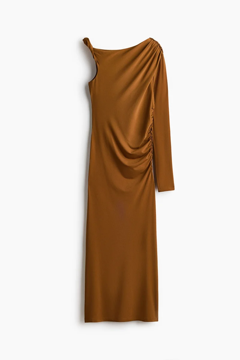 H&M Draped one-shoulder dress