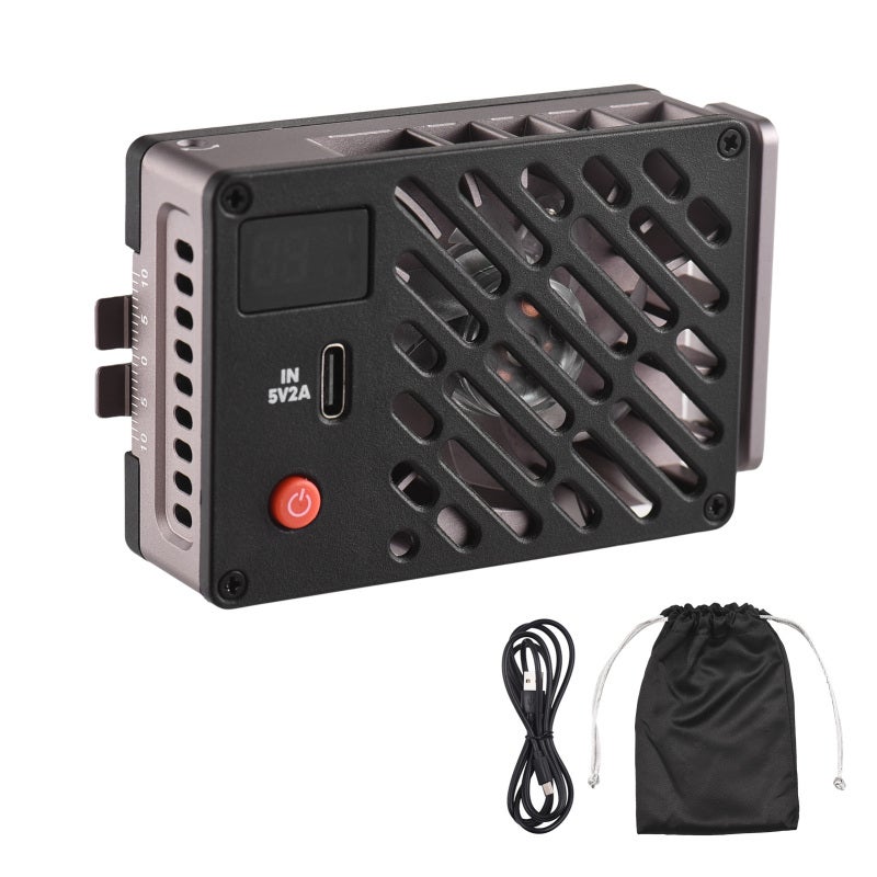 Camera Cooling System: 115 G Black Portable Type-C Powered Efficient Cooling Fan - Low Noise Operation Universal Compatible Camera Cooler for Live Streaming Video Recording Outdoor Use - Image 1