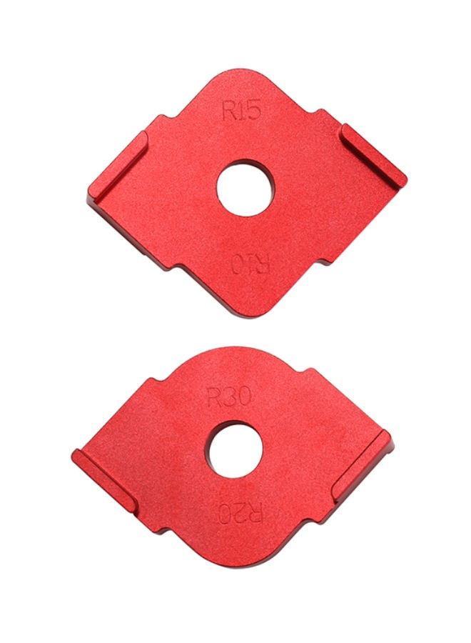 NIBEMINENT 2-Piece Half Round Corner Radius Quick Jig Red 0.27kg  - Image 1