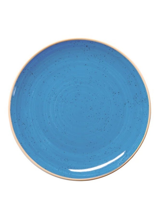 Ariane Premium Fine Porcelain Round Rimless Plate Splash Blue - Image 1
