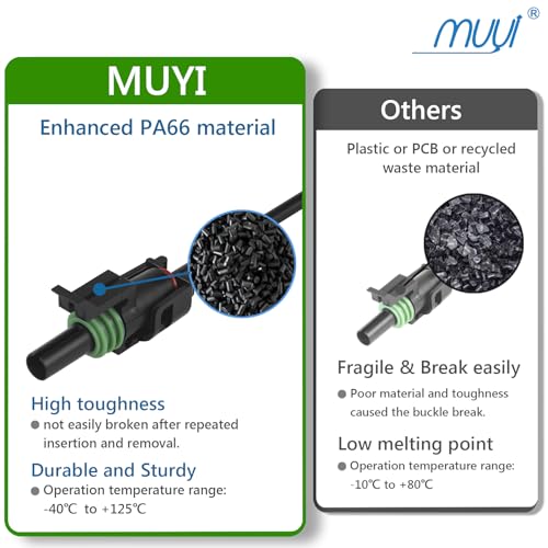 MUYI 14AWG Electrical Connectors Kits, 3 Sets 1 Pin Way Wire Harness Connectors Weatherpack Pack Connector Kit - Image 3