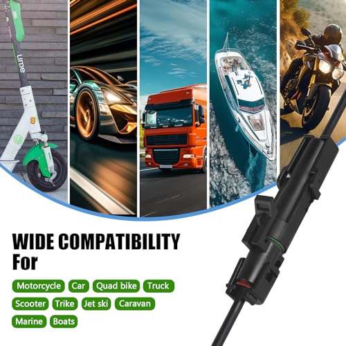 MUYI 14AWG Electrical Connectors Kits, 3 Sets 1 Pin Way Wire Harness Connectors Weatherpack Pack Connector Kit - Image 5