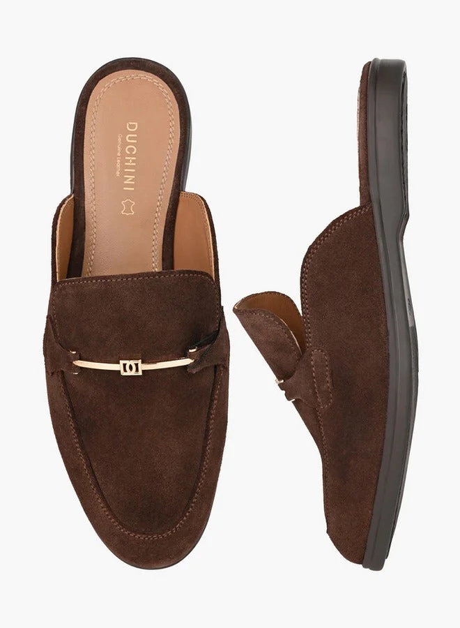 DUCHINI TAN Celeste Women Metallic Accent Mules for Women | Best Price UAE