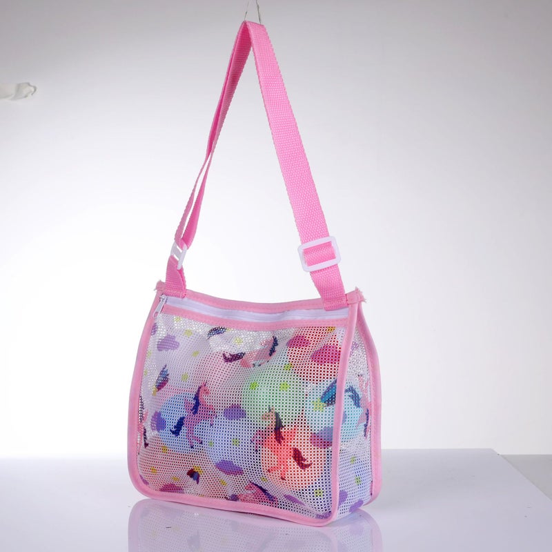 Kids Toy Storage Beach Tote Bag Powder Unicorn