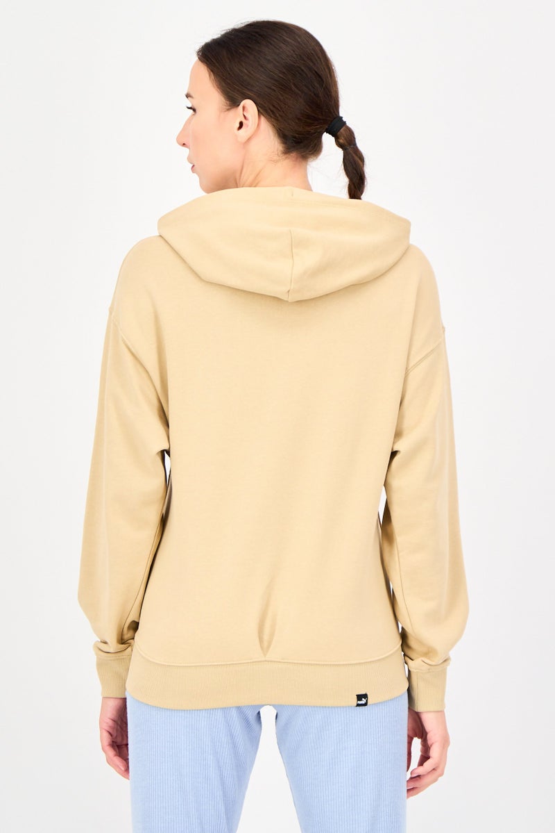 PUMA هودي خارجي طويل الأكمام للنساء، تان - Image 3
