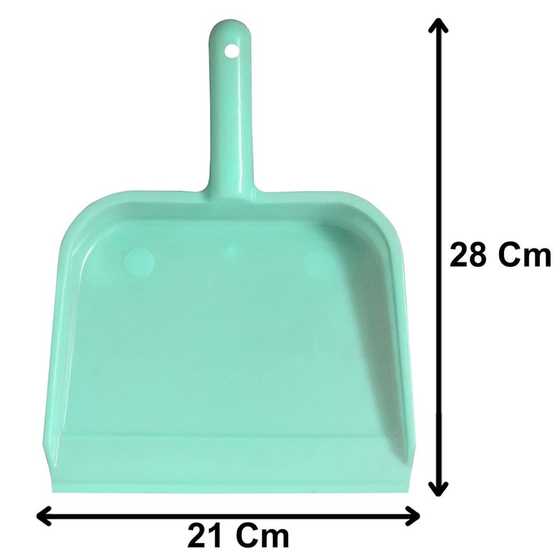 Kuber Industries Round 10 Plastic Dustpan Pack of 3 Green - Image 5
