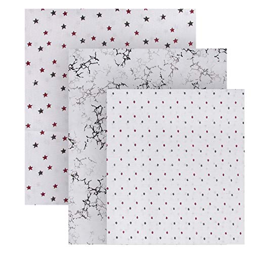 Maharaja Men's PolyBlend 2.50 Meter Unstitched Abstract Printed Shirt Pieces (White, Free Size, 35 Panna) - Set of 3 - Image 1