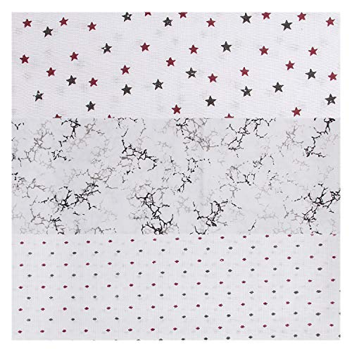 Maharaja Men's PolyBlend 2.50 Meter Unstitched Abstract Printed Shirt Pieces (White, Free Size, 35 Panna) - Set of 3 - Image 2